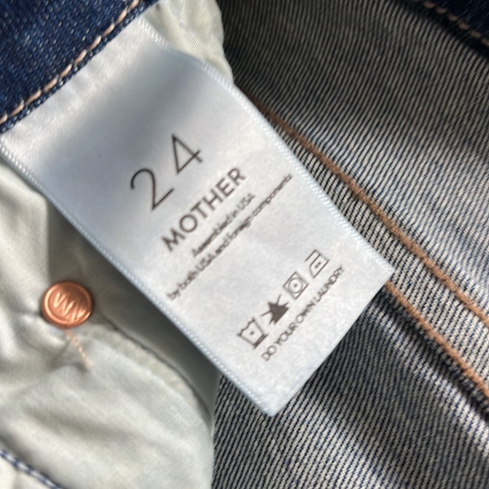Mother Denim style High Waisted Looker Ankle Fray Goin’ For Gold - Picture 4 of 6